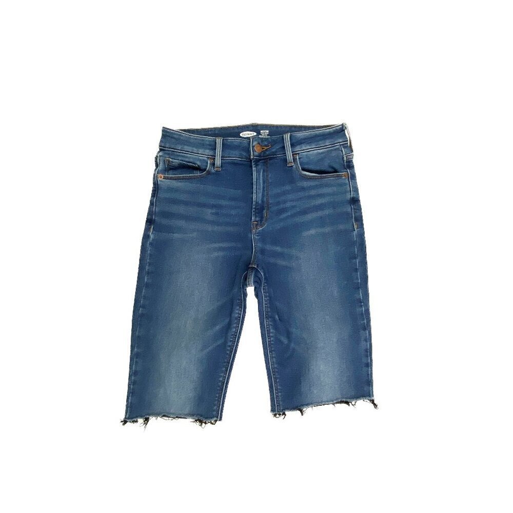 Old Navy Rockstar Super Skinny High Rise Cut off Women's size 8 Blue Denim Jeans